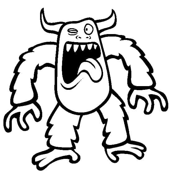 Silly Monster coloring page Download, Print or Color Online for Free