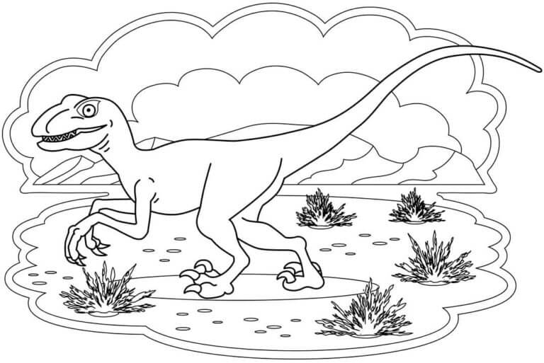Free Velociraptor coloring page Download, Print or Color Online for Free
