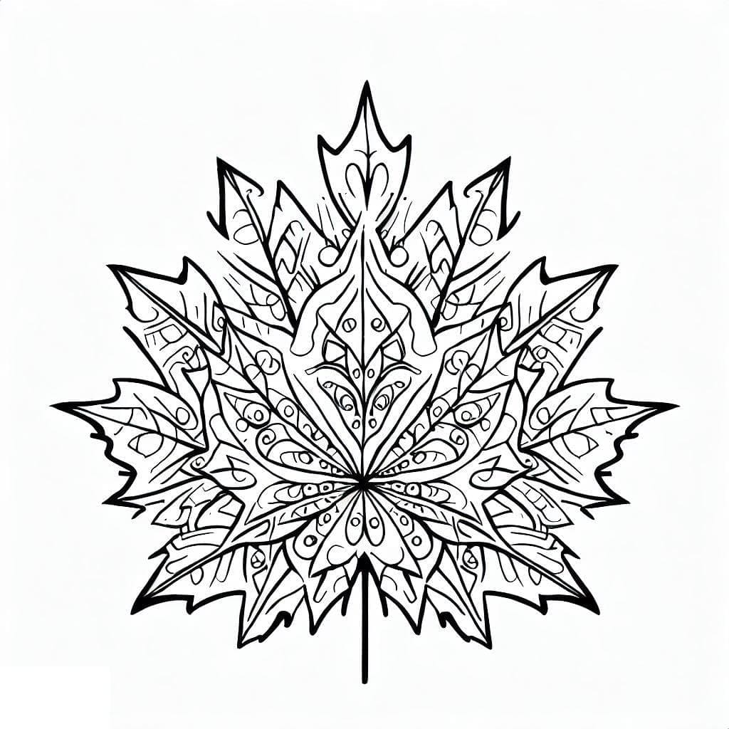 Beautiful Maple Leaf coloring page Download, Print or Color Online