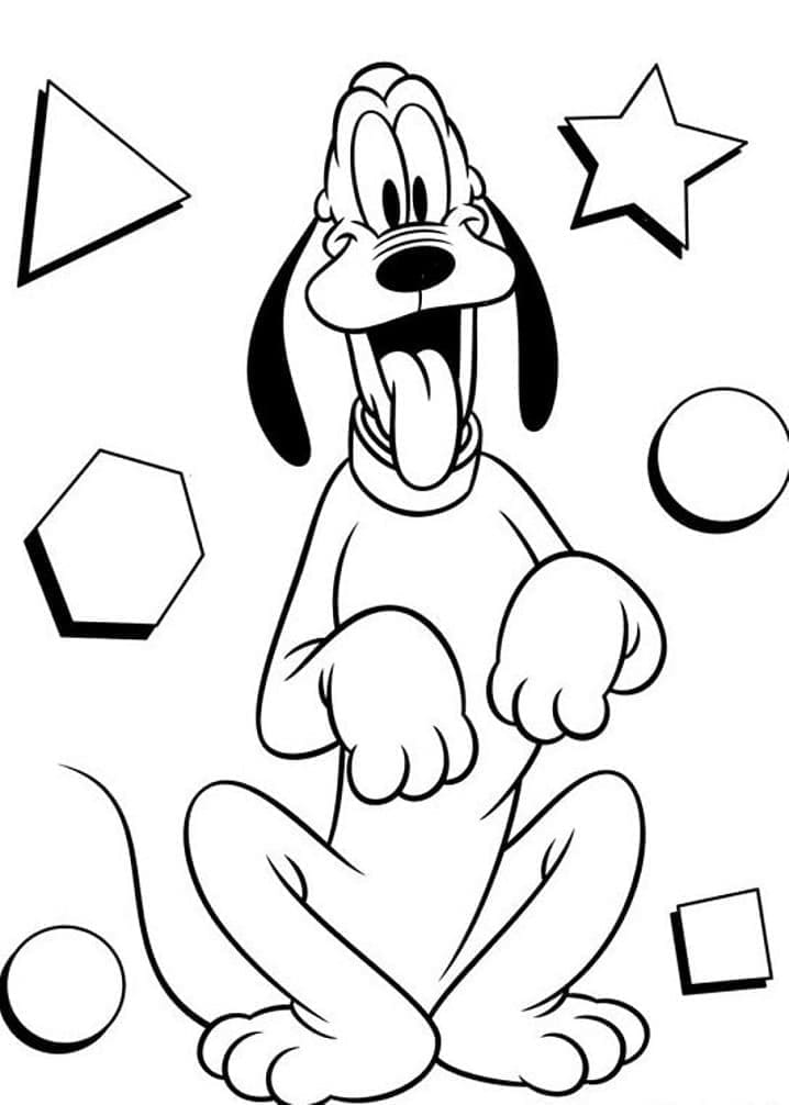 Pluto Disney coloring page Download, Print or Color Online for Free