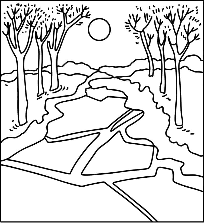 Printable River coloring page Download, Print or Color Online for Free