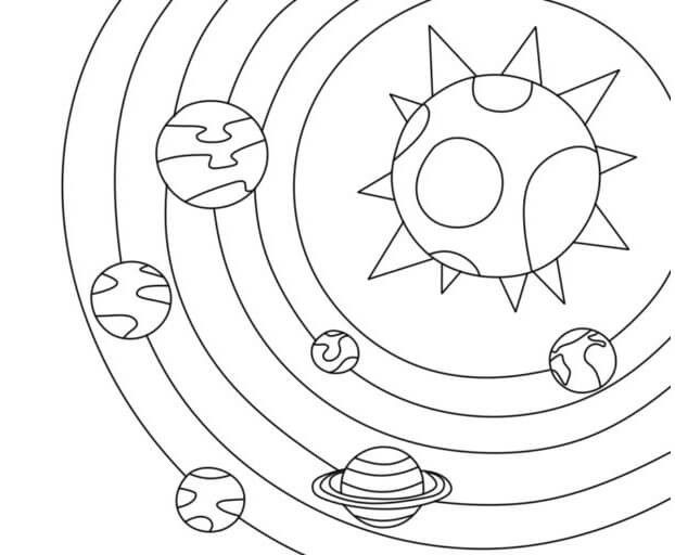 The Basic Solar System coloring page Download, Print or Color Online