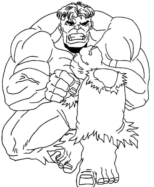 Angry Hulk coloring page Download, Print or Color Online for Free
