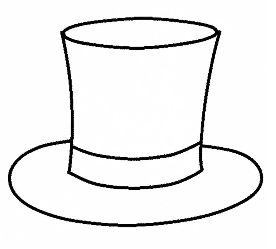 A Simple Top Hat coloring page Download, Print or Color Online for Free