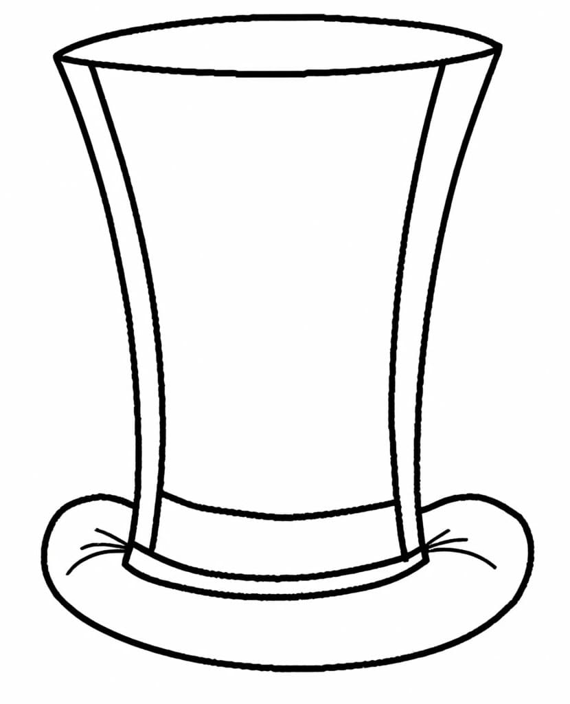 Nice Top Hat coloring page Download, Print or Color Online for Free