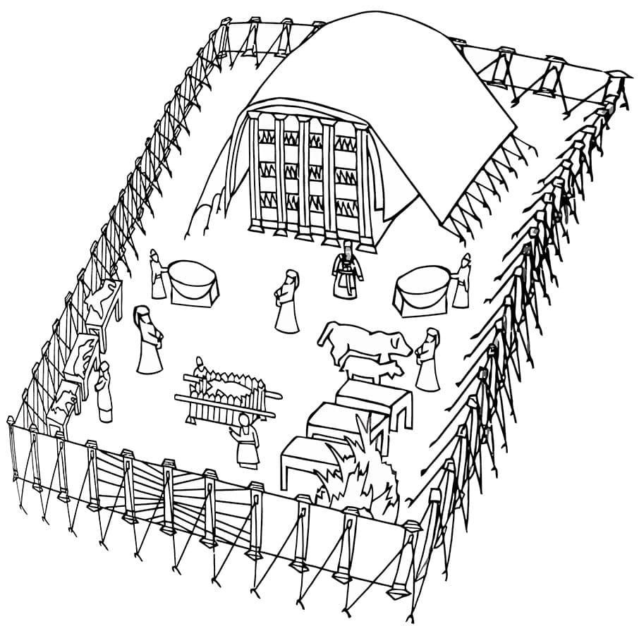 Printable Tabernacle coloring page - Download, Print or Color Online