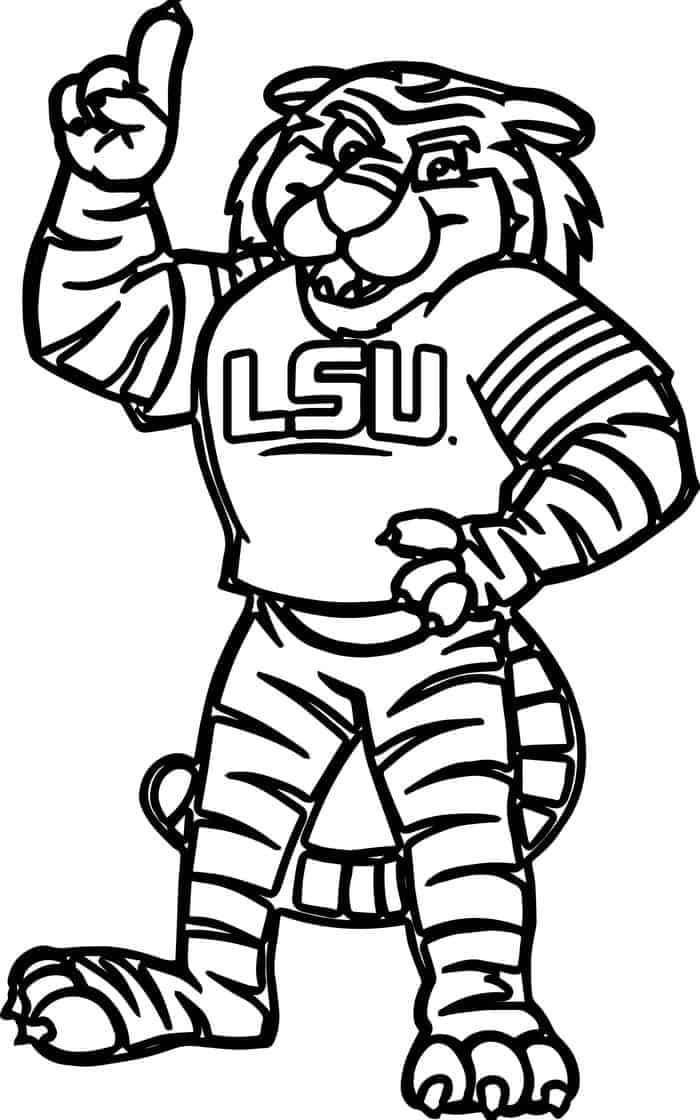 Tiger Mascot coloring page Download, Print or Color Online for Free