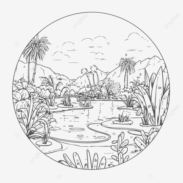 Normal Oasis coloring page Download, Print or Color Online for Free