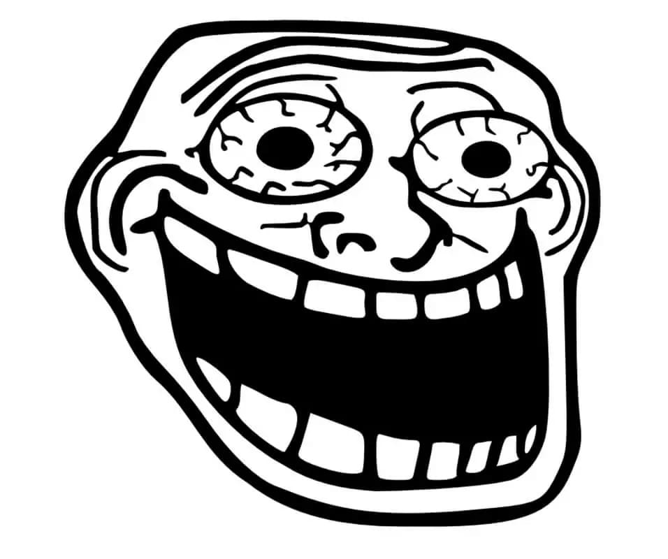 Funny Trollface Meme coloring page Download, Print or Color Online