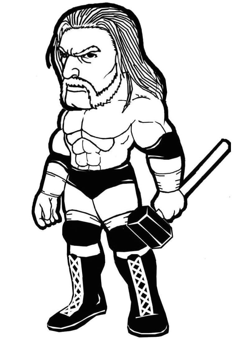 Triple H WWE coloring page Download, Print or Color Online for Free