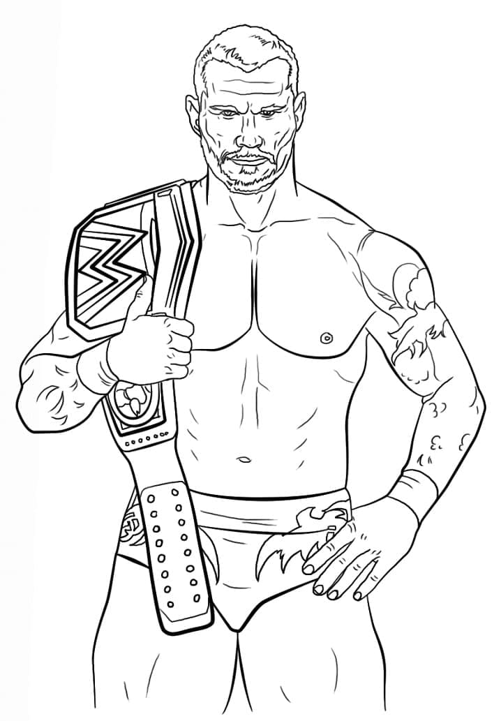 WWE Randy Orton coloring page Download, Print or Color Online for Free