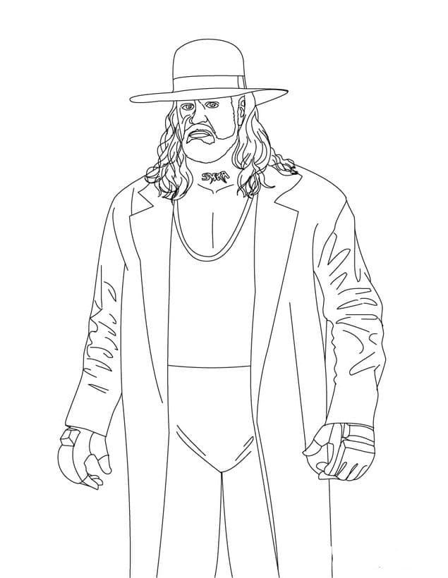WWE Undertaker coloring page Download, Print or Color Online for Free