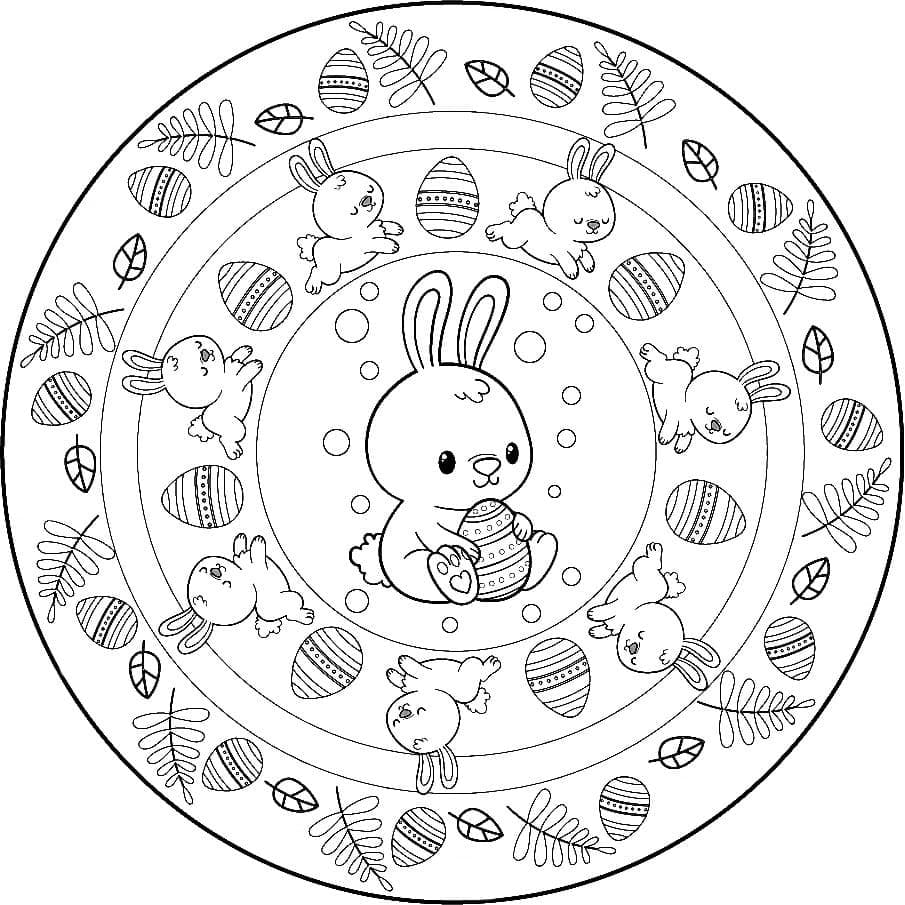 Easter Mandala coloring pages ColoringLib
