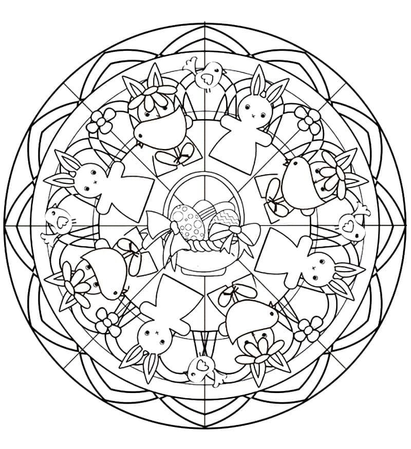 Easter Mandala coloring pages ColoringLib