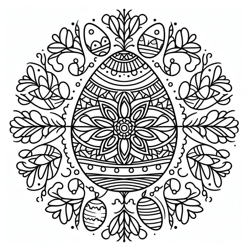 Mandala Easter coloring page Download, Print or Color Online for Free
