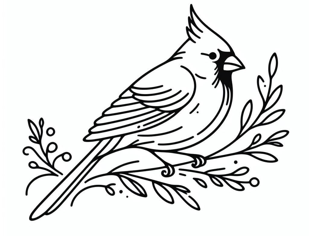 Normal Cardinal coloring page Download, Print or Color Online for Free