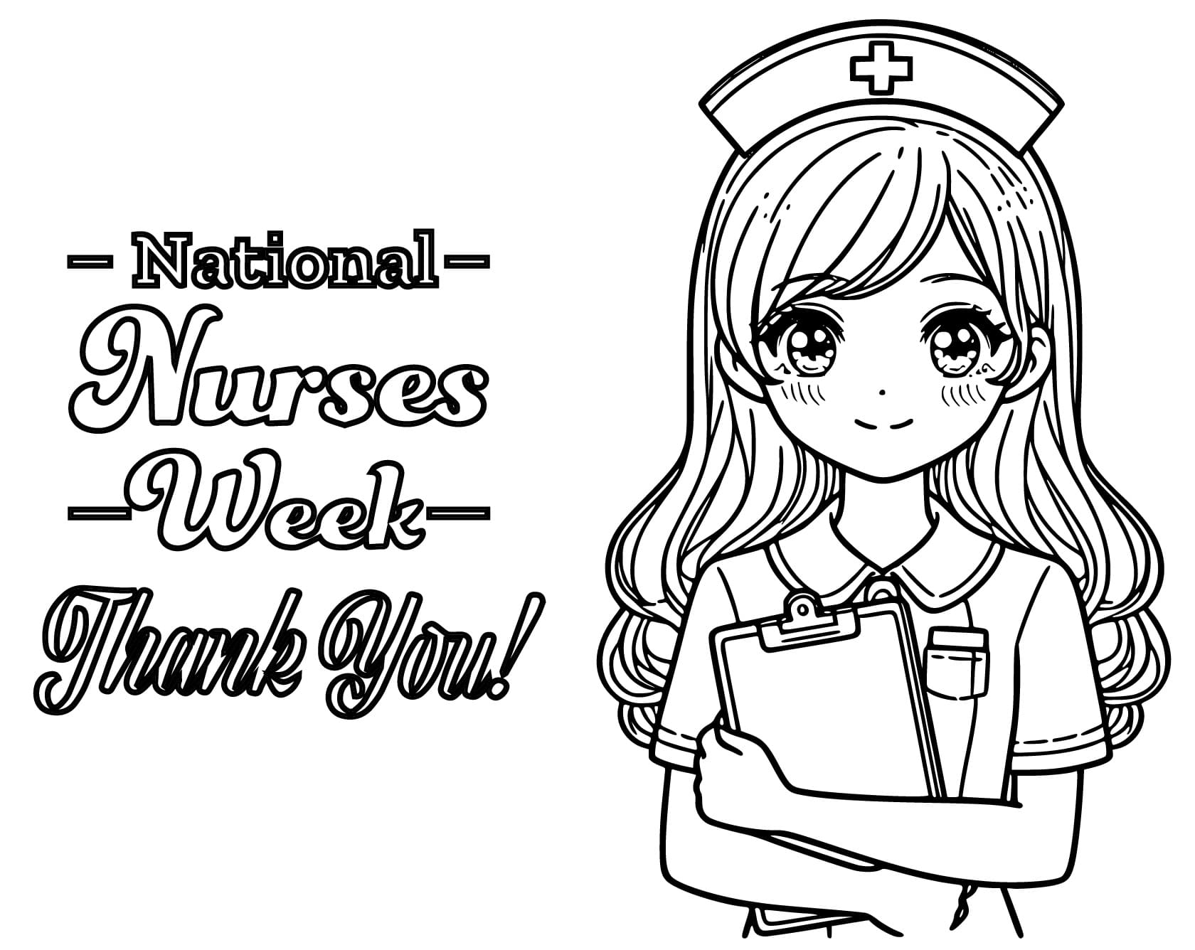Nurses Week Image coloring page Download, Print or Color Online for Free
