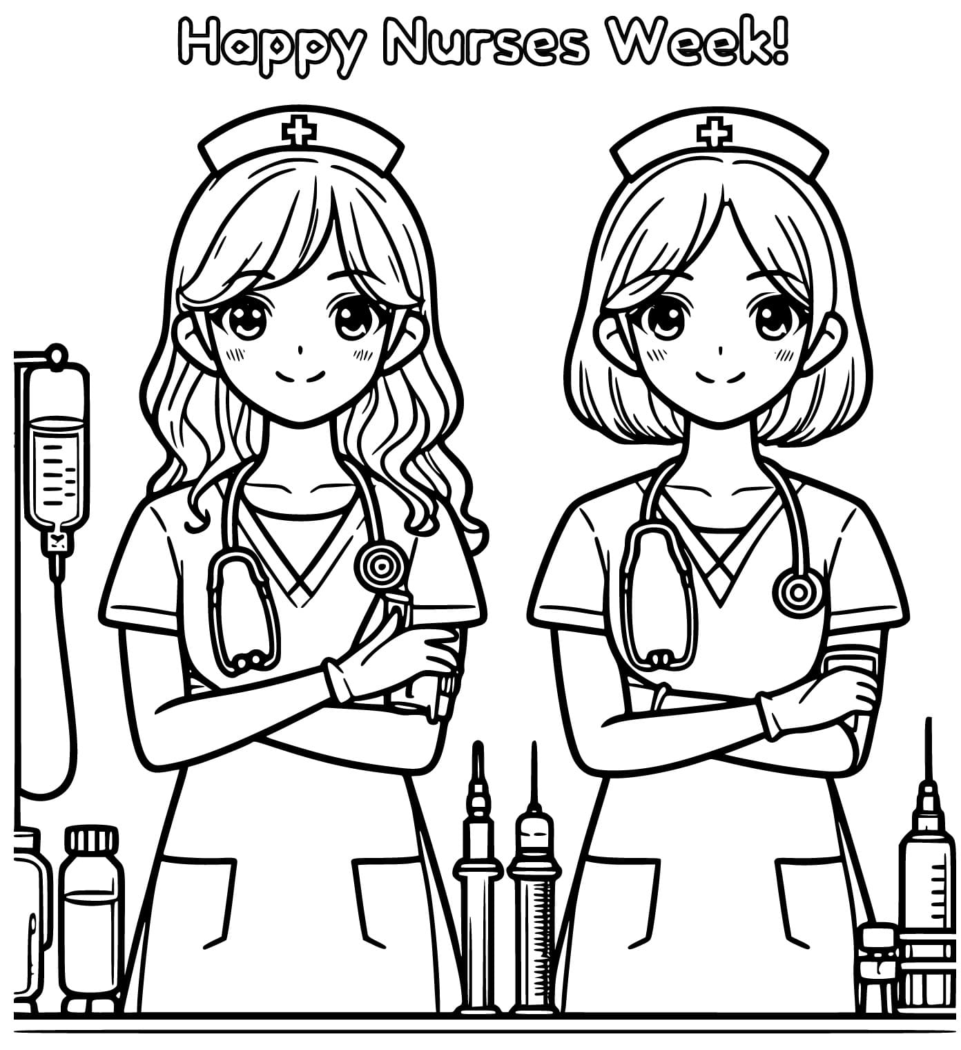 Nurses Week coloring pages ColoringLib