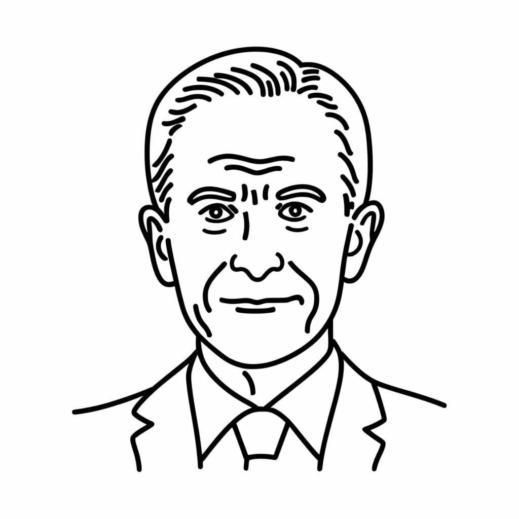 Bernard Arnault Face coloring page Download, Print or Color Online