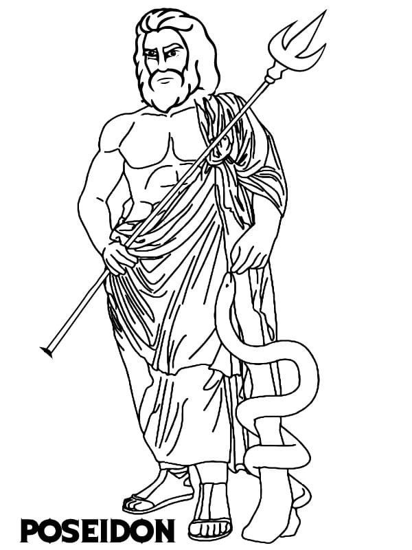 Poseidon coloring pages ColoringLib