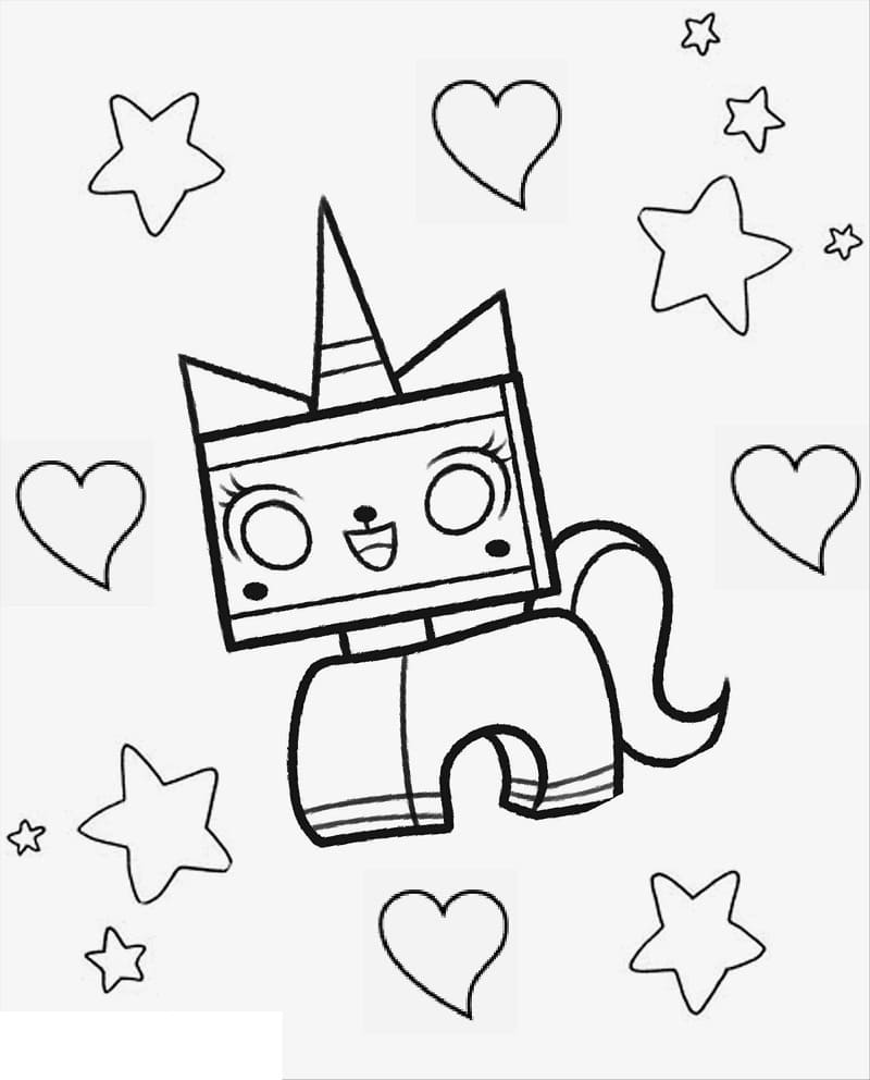 Happy Unikitty coloring page Download, Print or Color Online for Free