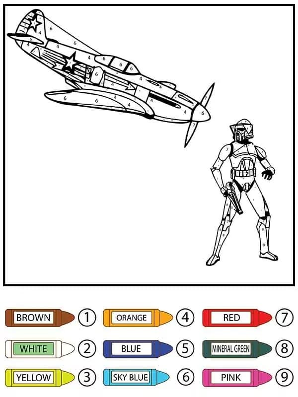 Printable Star Wars Color by Number coloring page Download, Print or