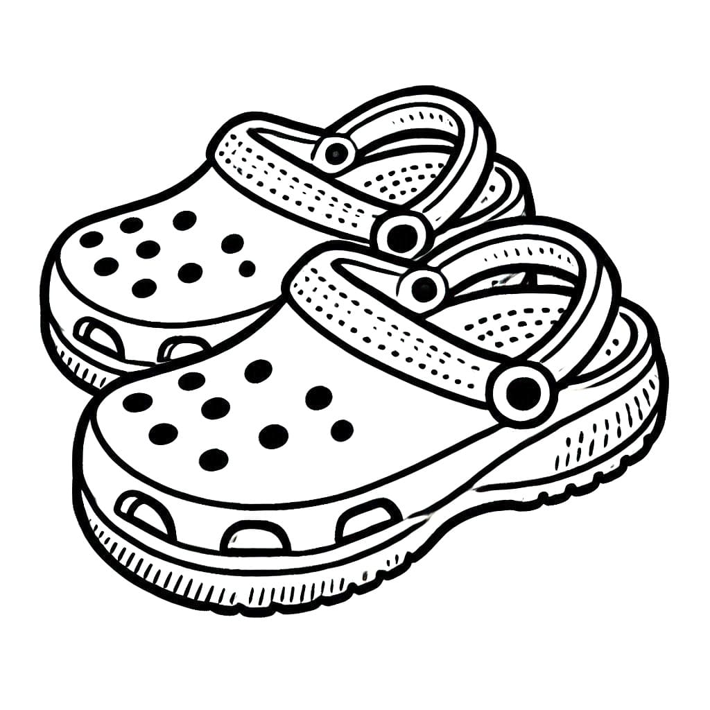 Crocs Free Printable coloring page Download, Print or Color Online