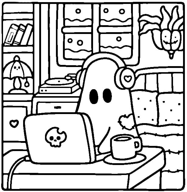 Coco Wyo Ghost coloring page Download, Print or Color Online for Free