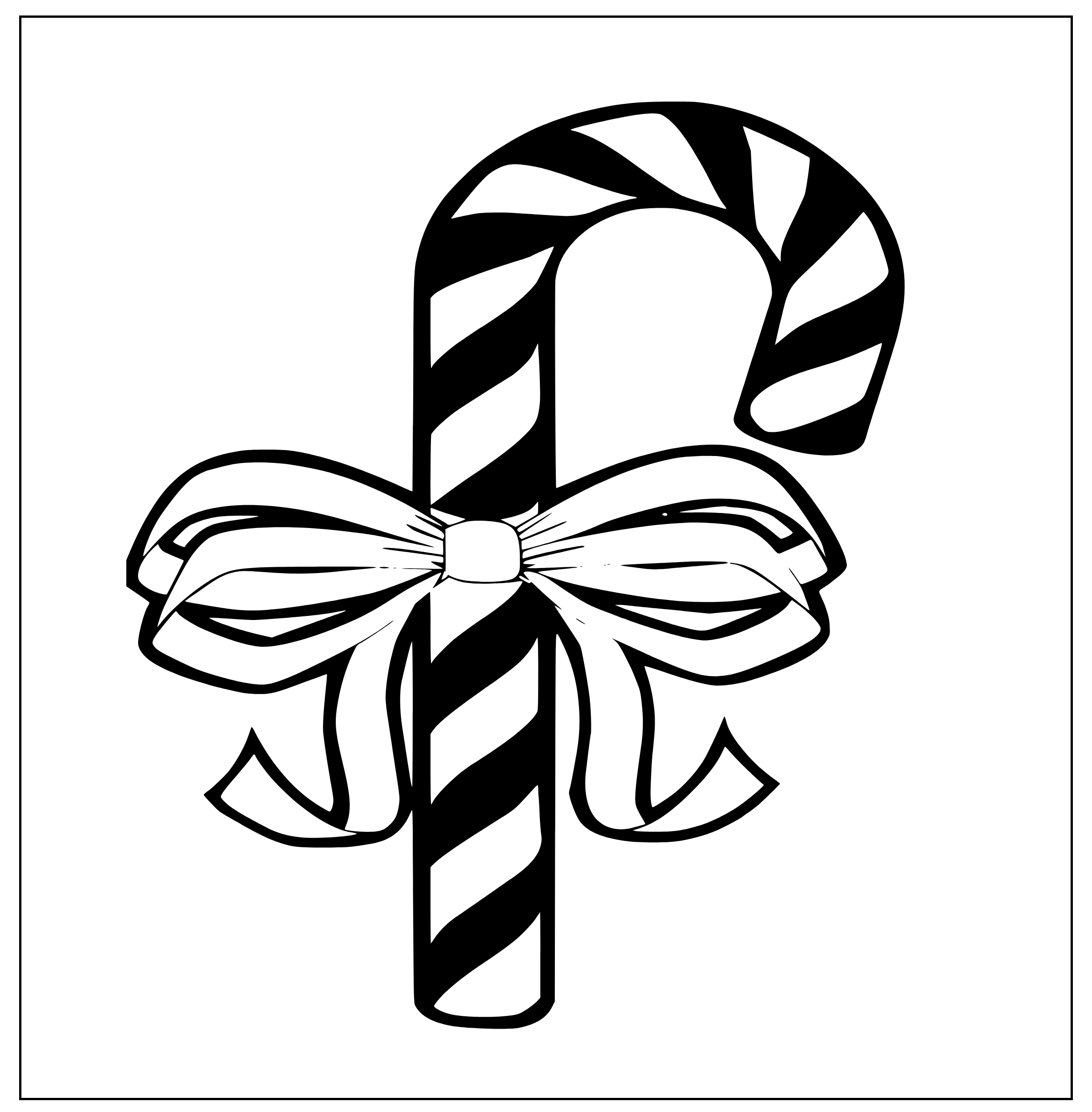 Candy Cane Coloring Pages (13 Printable Sheets, Simple to Draw, Easy