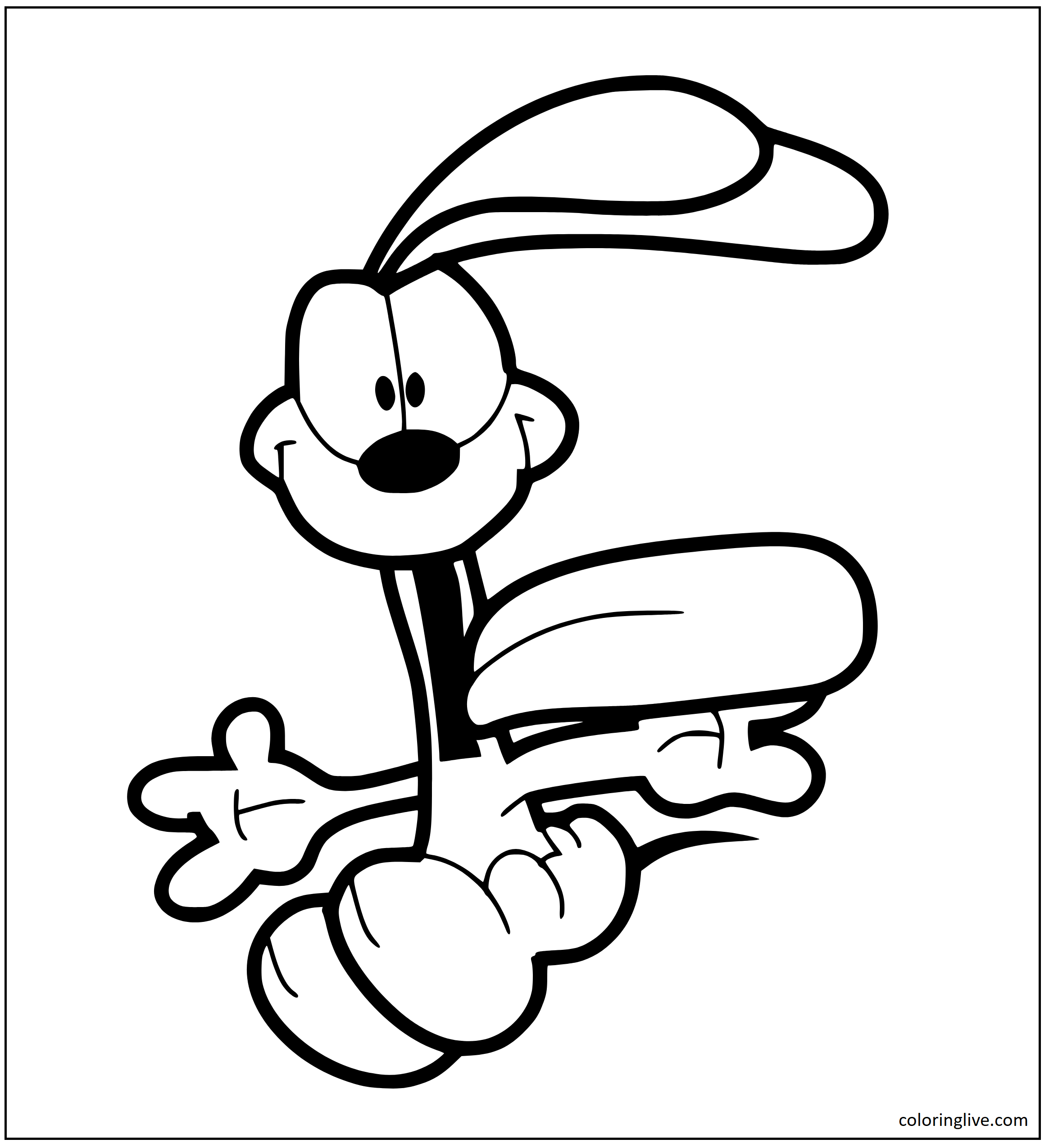 Garfield Odie Coloring Pages (20 Printable Sheets, Simple to Draw, Easy