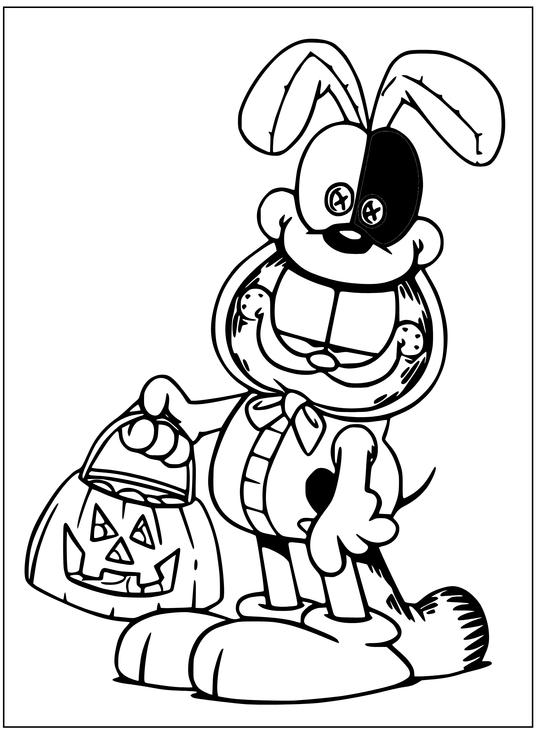 Garfield Odie Coloring Pages (20 Printable Sheets, Simple to Draw, Easy