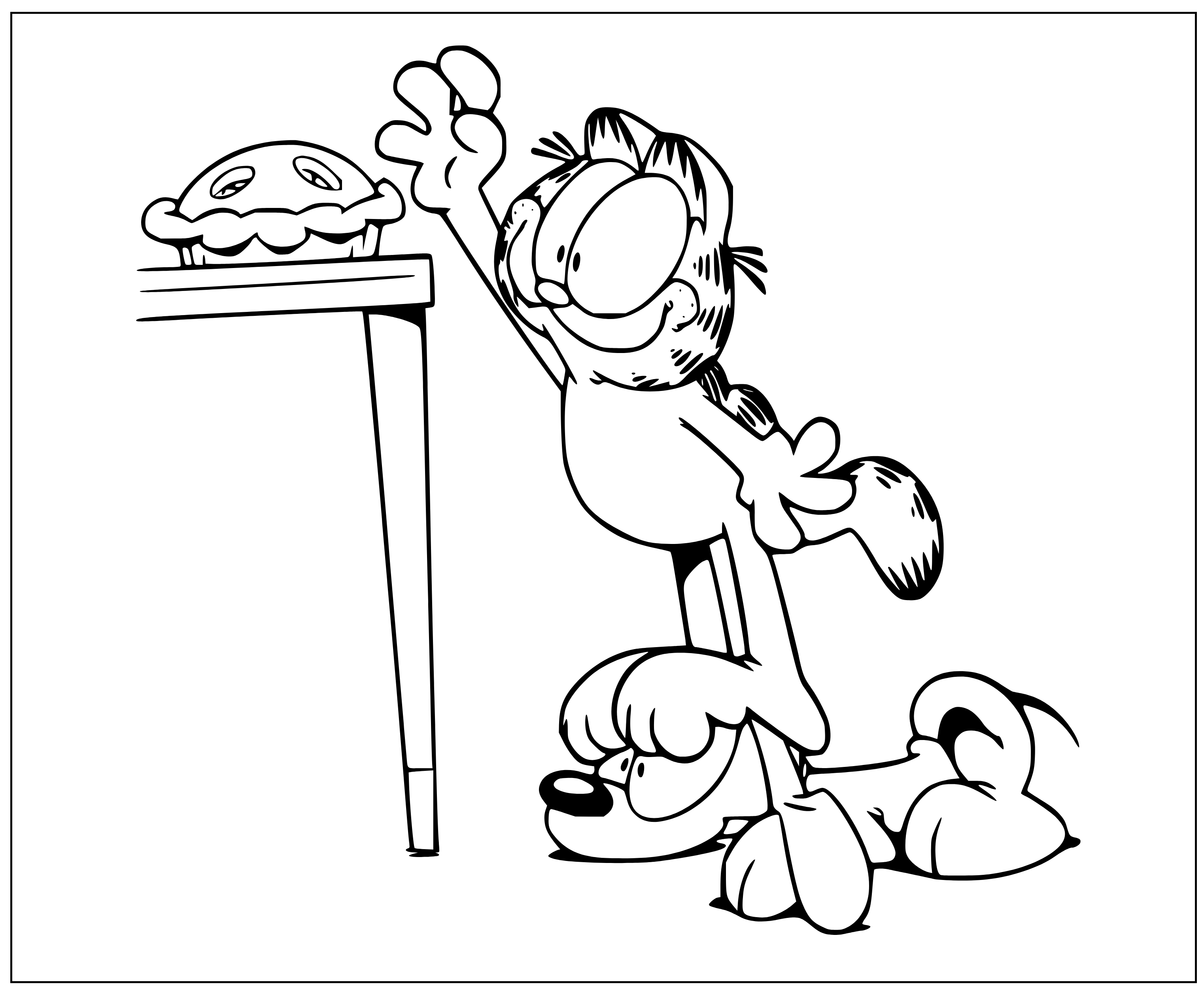 Garfield Odie Coloring Pages (20 Printable Sheets, Simple to Draw, Easy