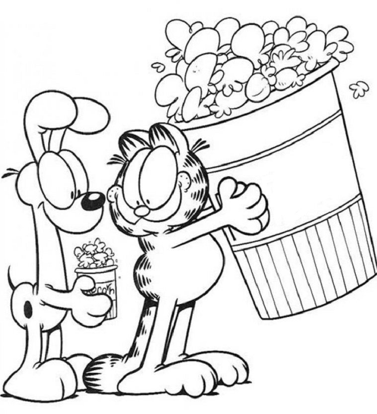 Garfield Coloring Pages (12 Printable Sheets, Simple to Draw, Easy for