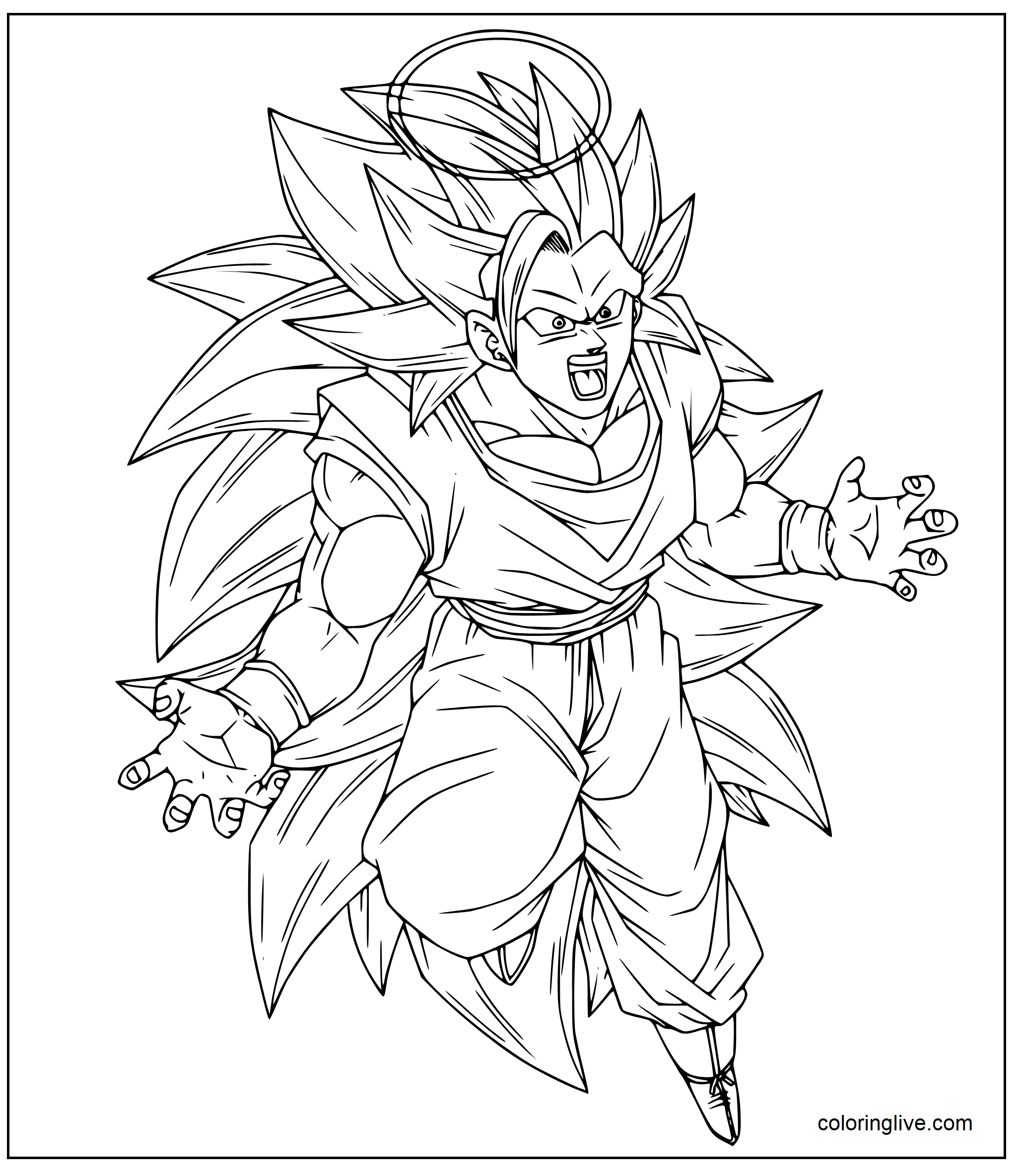 Goku Coloring Sheets Coloring Pages (18 Printable Sheets, Simple to