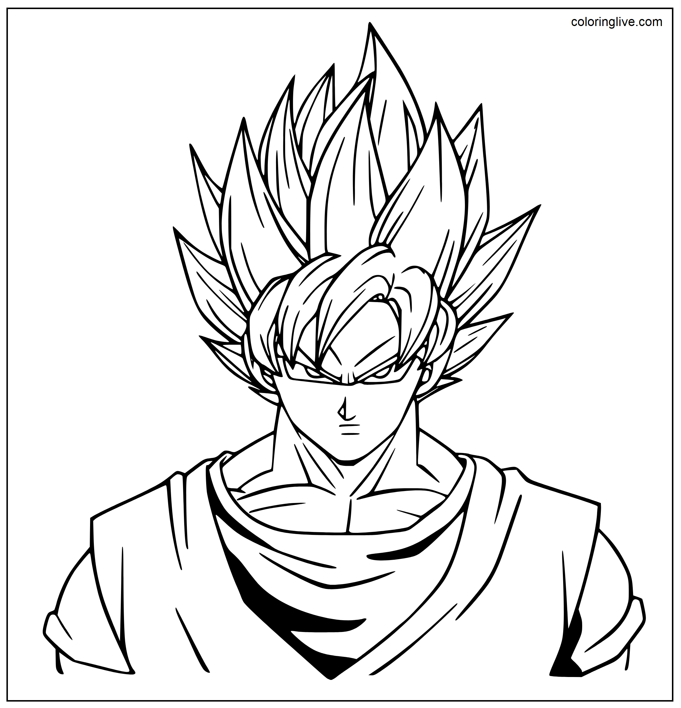 Goku Coloring Sheets Coloring Pages (18 Printable Sheets, Simple to