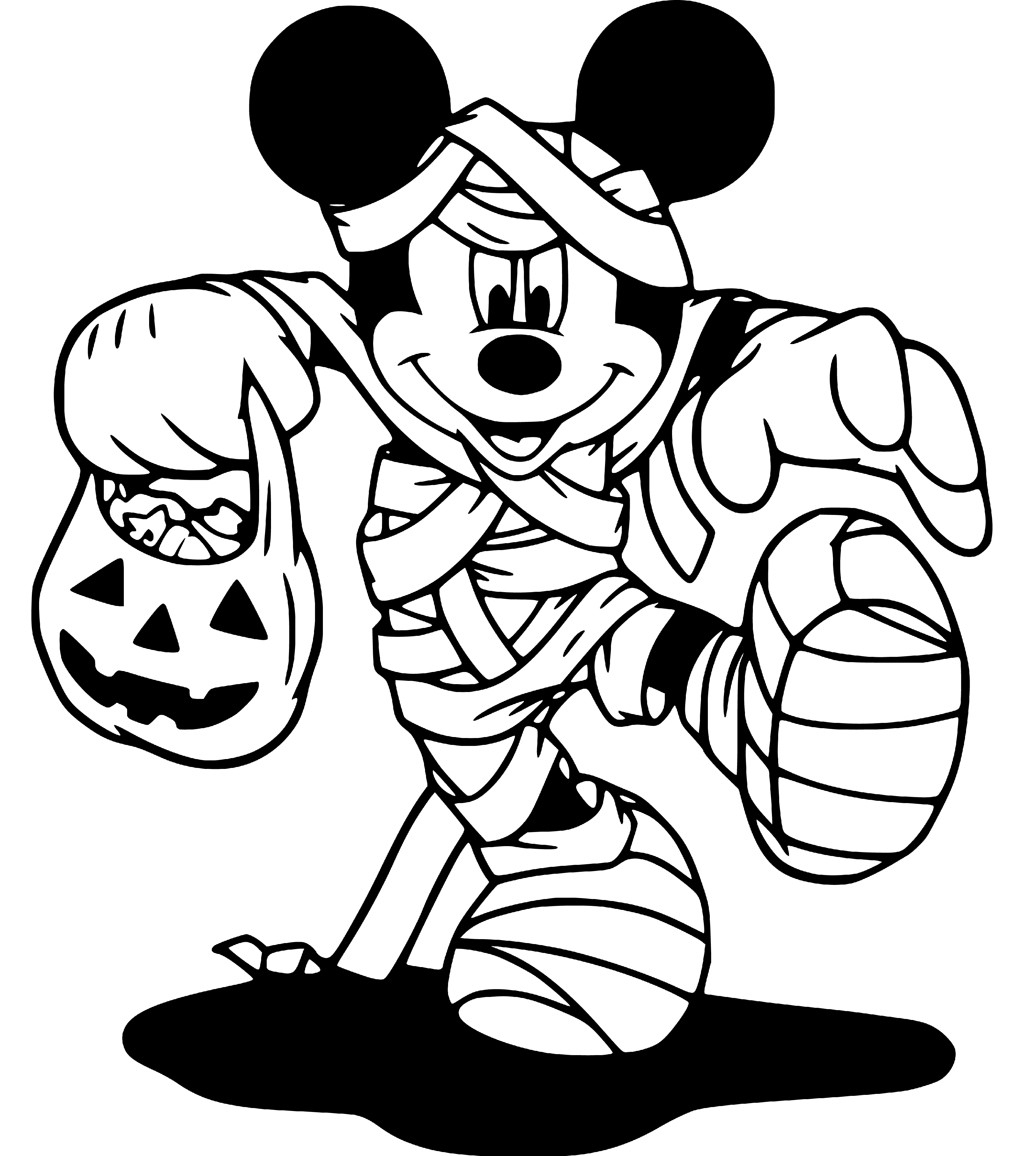 Scary Mickey Mouse Coloring Page (Mickey Mouse) 1359