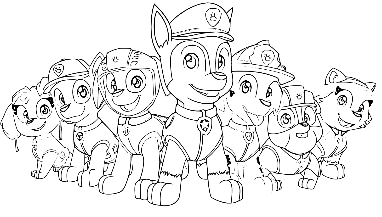 Paw Patrol Coloring Pages (17 Printable Sheets, Simple to Draw, Easy