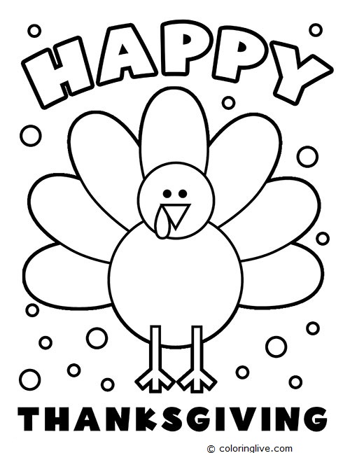 Thanksgiving Coloring Pages (17 Printable Sheets, Simple to Draw, Easy