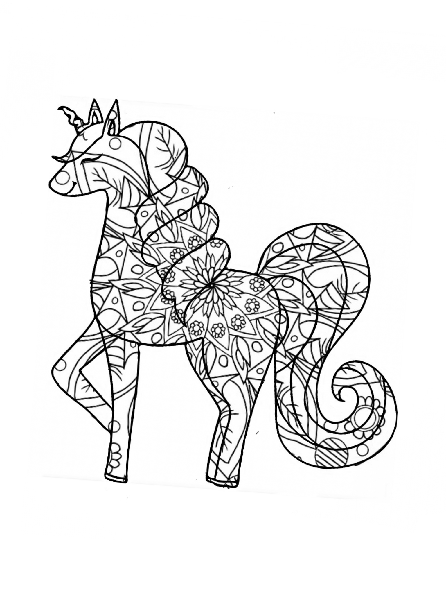 Unicorn Mandala Coloring Pages Coloring Nation