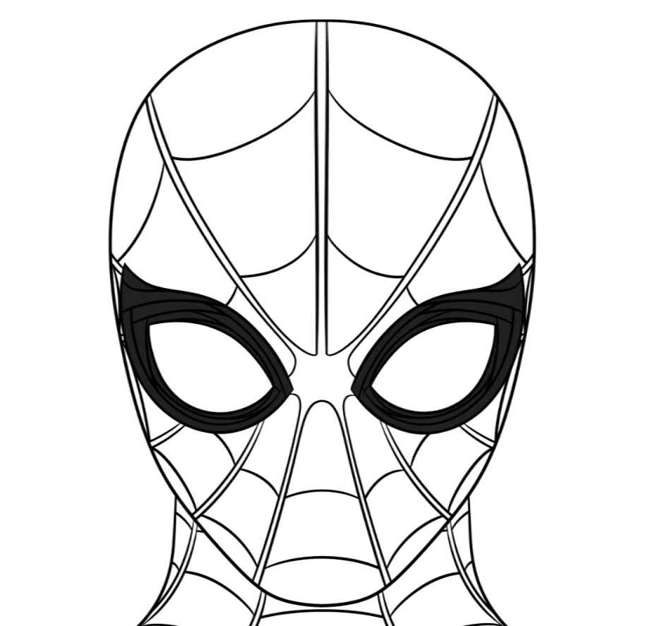 Printable Spiderman Mask Coloring Pages at viieliblog Blog