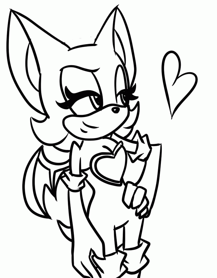 Rouge The Bat Coloring Pages Coloring Nation