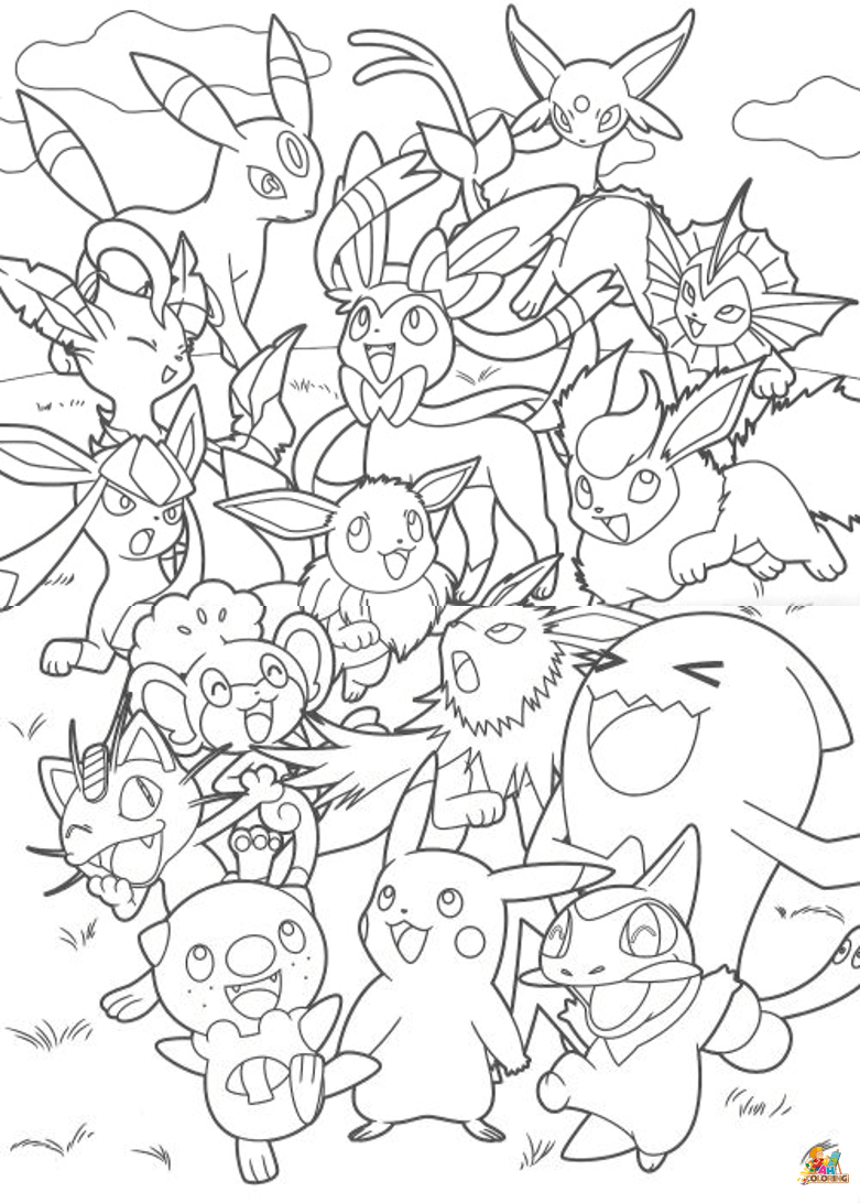 Pokemon Coloring Page Free Printable Sheets For Kids Coloring Nation