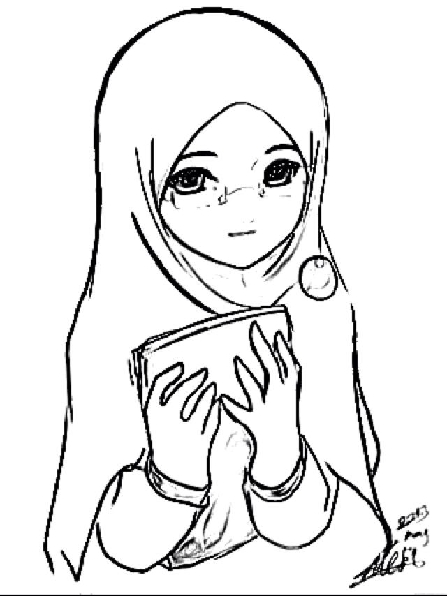 Hijab Coloring Pages Coloring Nation