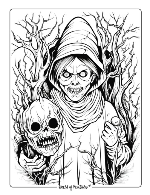 Horror Movies Coloring Pages Coloring Nation