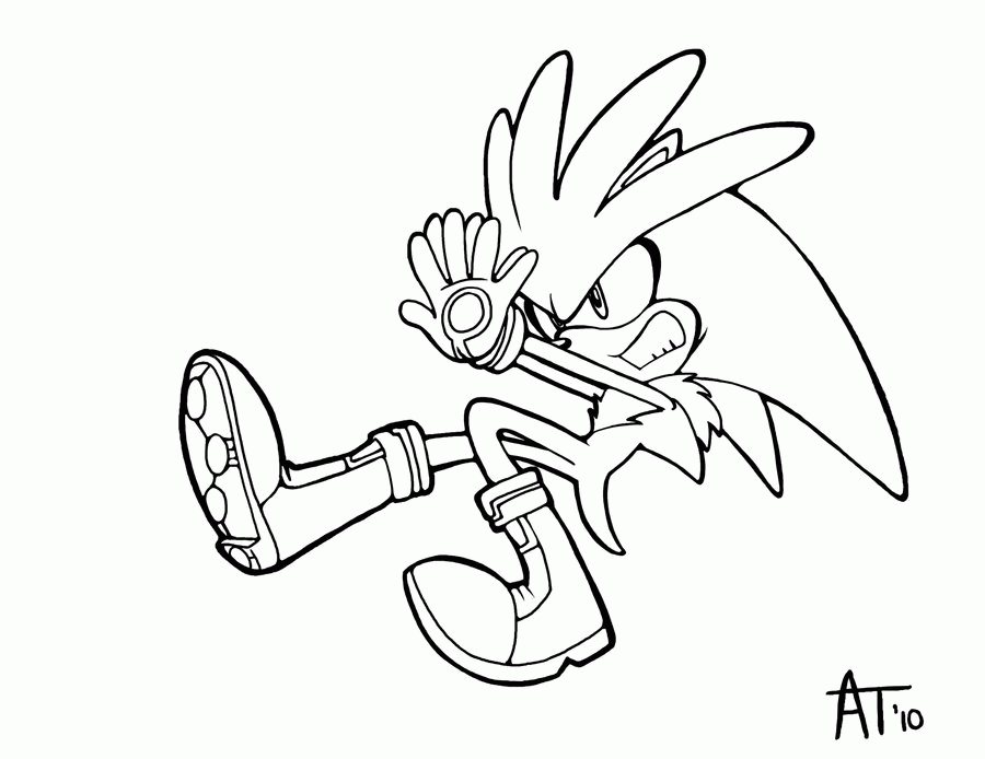 Silver Sonic Coloring Pages Coloring Nation