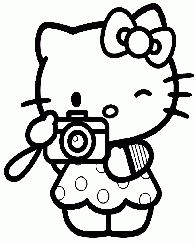 Hello Kitty Adorable Colouring Pages Coloring Nation
