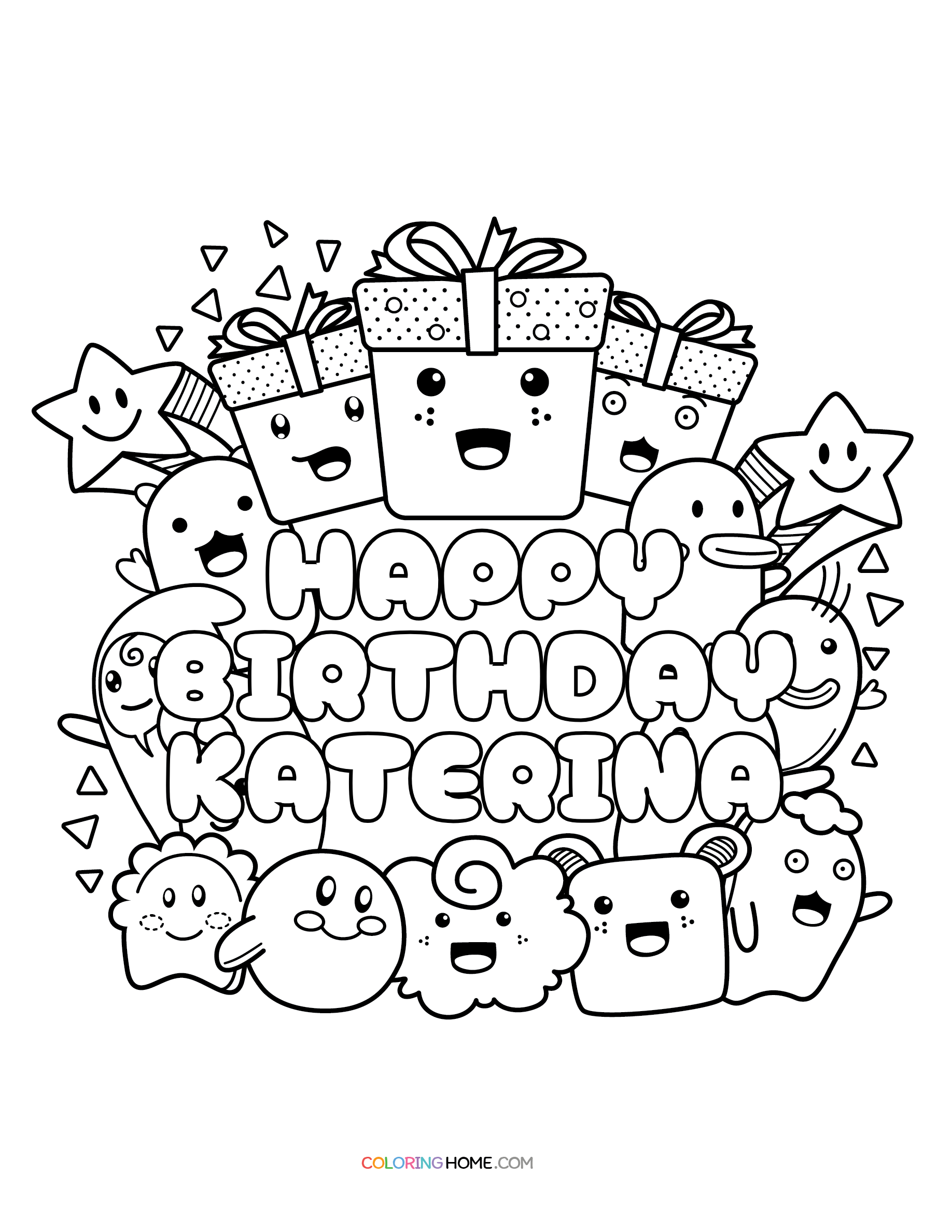 Katerina Name Coloring Pages Coloring Nation