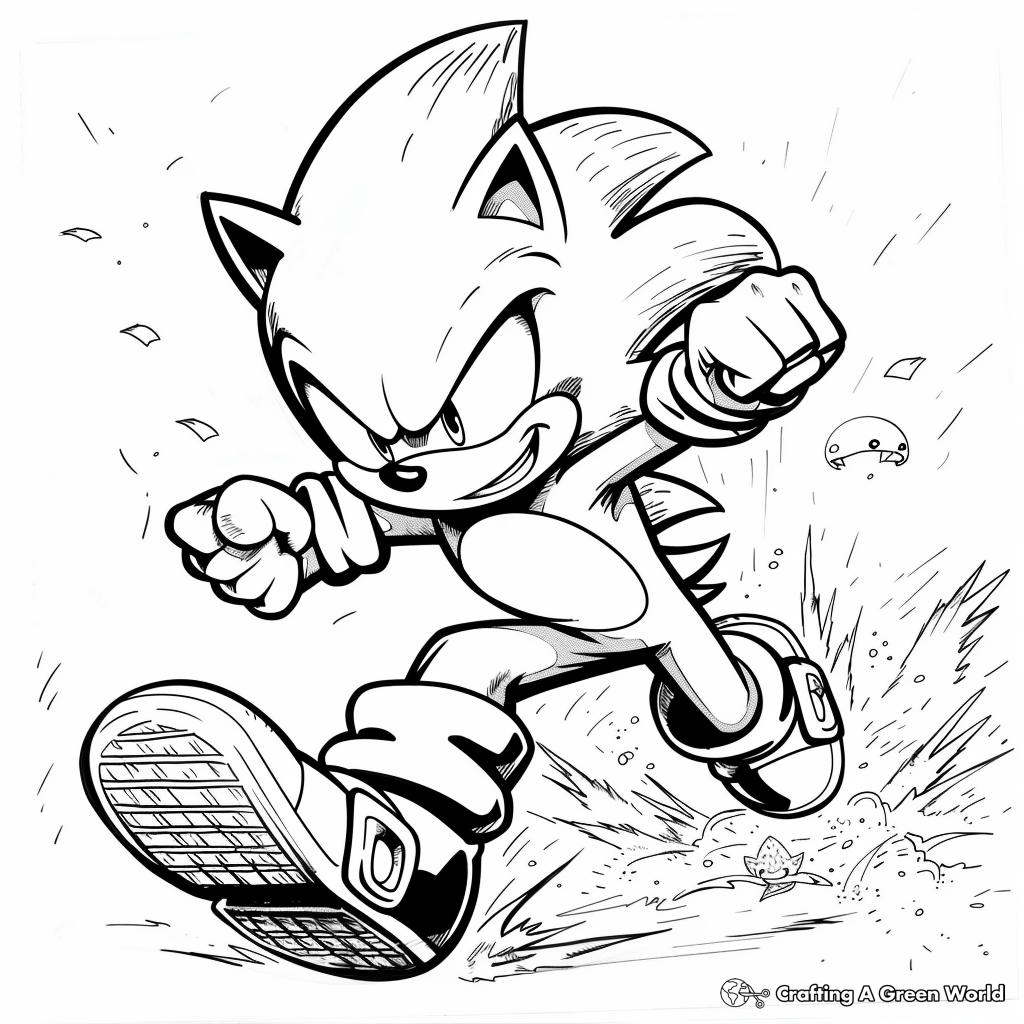 Golden Sonic Coloring Pages Coloring Nation