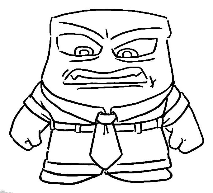 Anger Inside Out Coloring Page 2 Coloring Nation