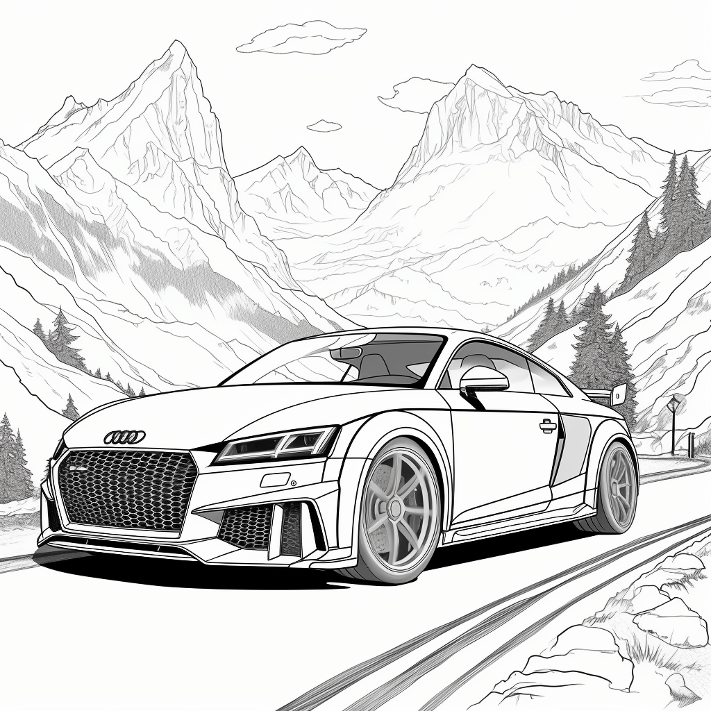Audi Cars. Coloring Page For Children Coloring Nation